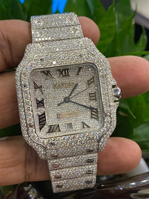 used mens cartier santos|cartier santos watch with diamonds.